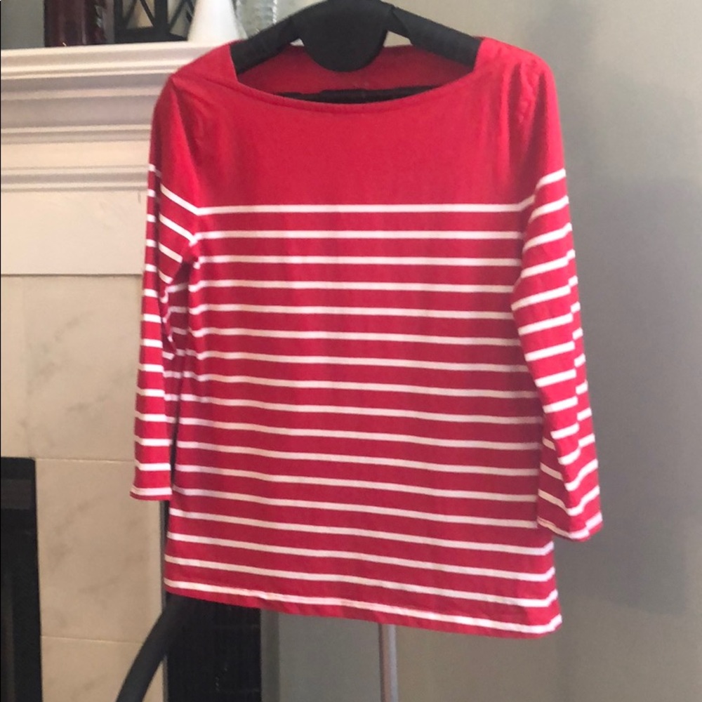 A new day red and white stripe top